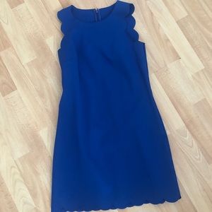 Royal blue jcrew scallop dress!